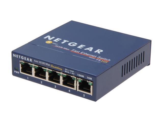 FS105NA, NETGEAR 5-Port Fast Ethernet Unmanaged Switch, Desktop – Shop  Yorkland Controls On-Line